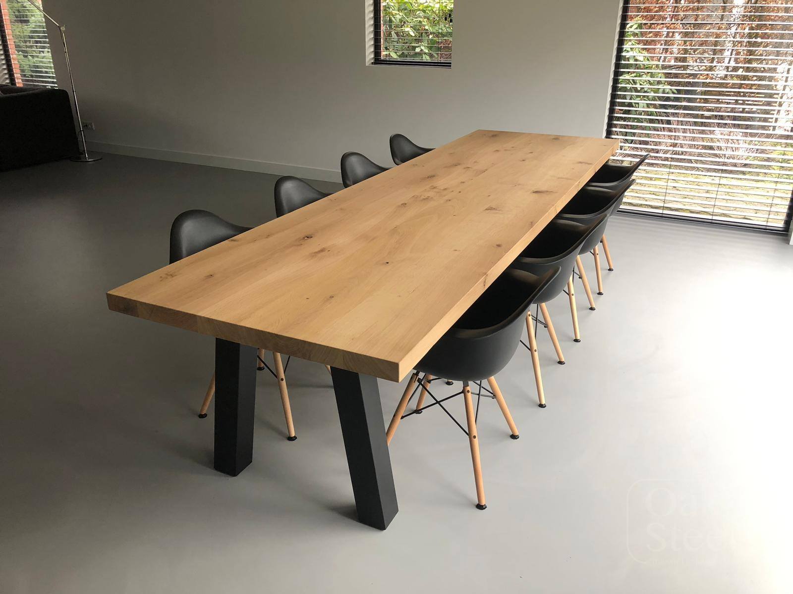 salade steenkool dienen Eikenhouten tafel - Oak & Steel