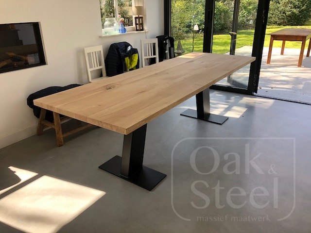 salade steenkool dienen Eikenhouten tafel - Oak & Steel