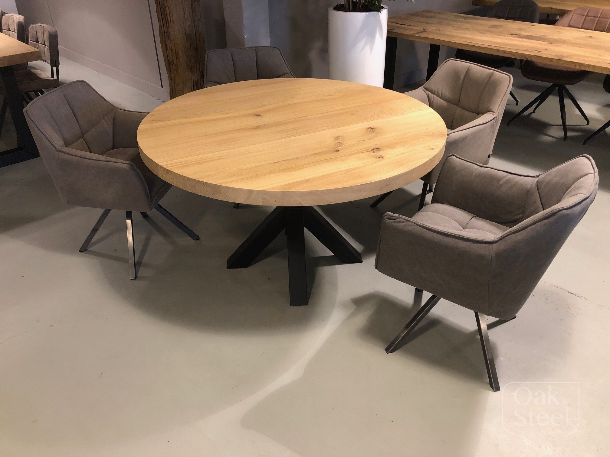 Ronde tafel - Oak Steel